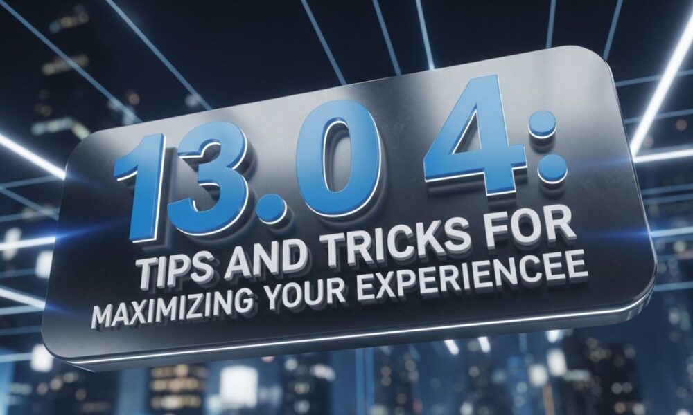 13.0 4: Tips and Tricks for Maximizing Your Experience